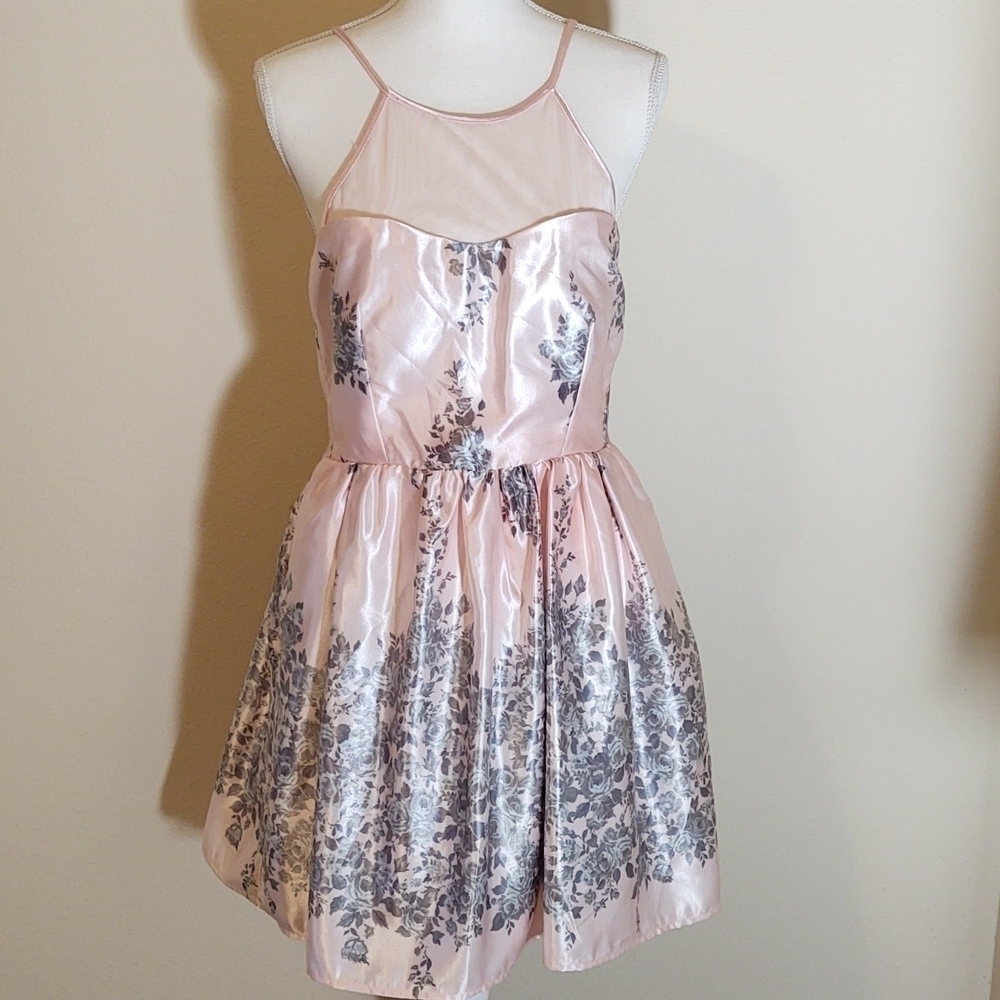 Teeze Me Pink / Gray Flare Dress